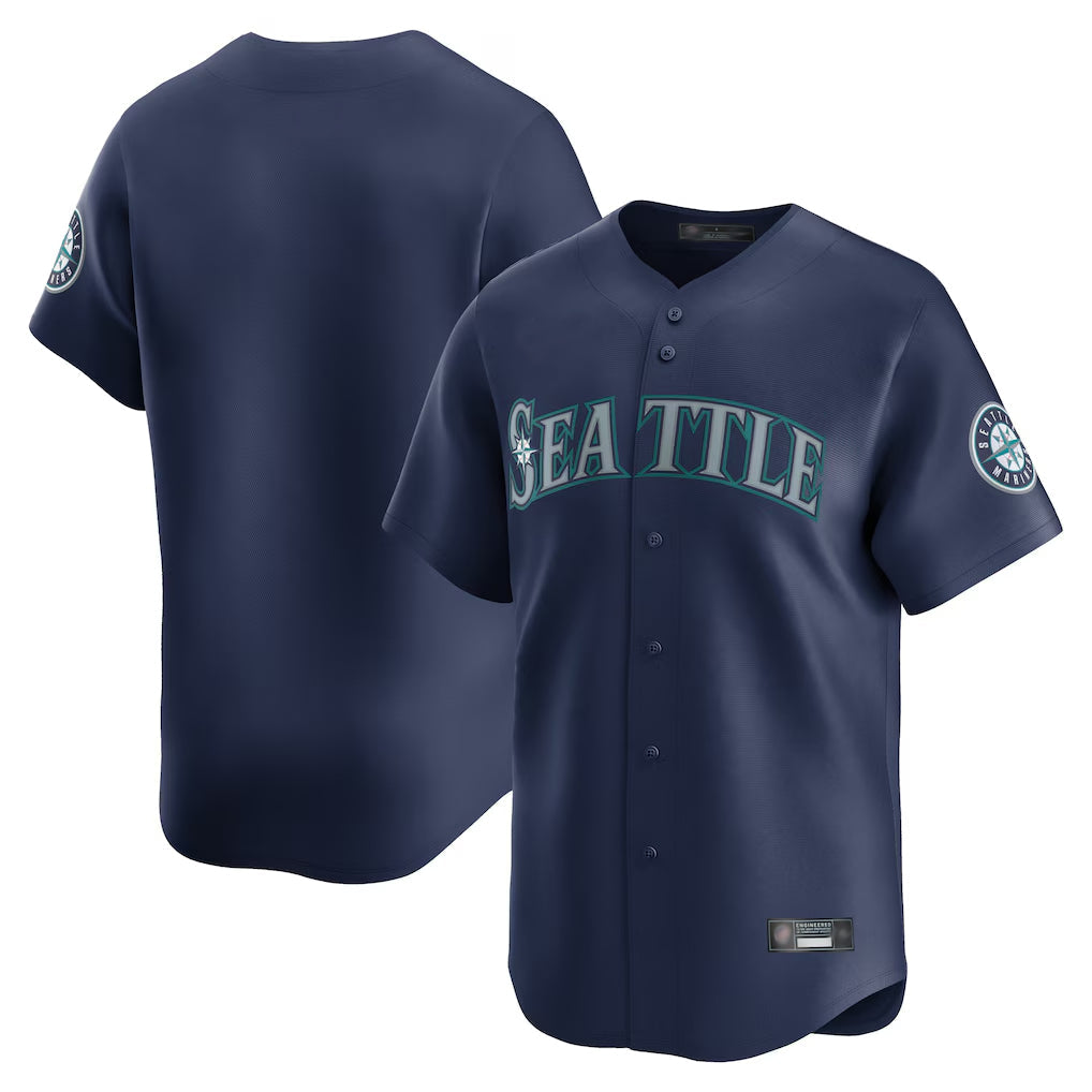 Johmsee S.Mariners Blank Player Navy Home Limited Stitched Jerseys