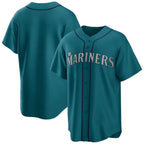 Johmsee S.Mariners Blank Player Teal Home Game Stitched Jerseys
