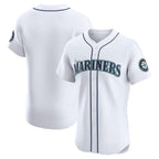 Johmsee S.Mariners Blank Player White Home Limited Elite Stitched Jerseys
