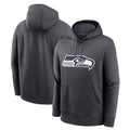 Johmsee S.Seahawks Gray LOGO Pullover Hoodies Game Blank Player Stitched Jerseys