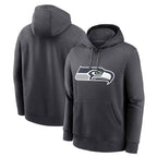 Johmsee S.Seahawks Gray LOGO Pullover Hoodies Game Blank Player Stitched Jerseys