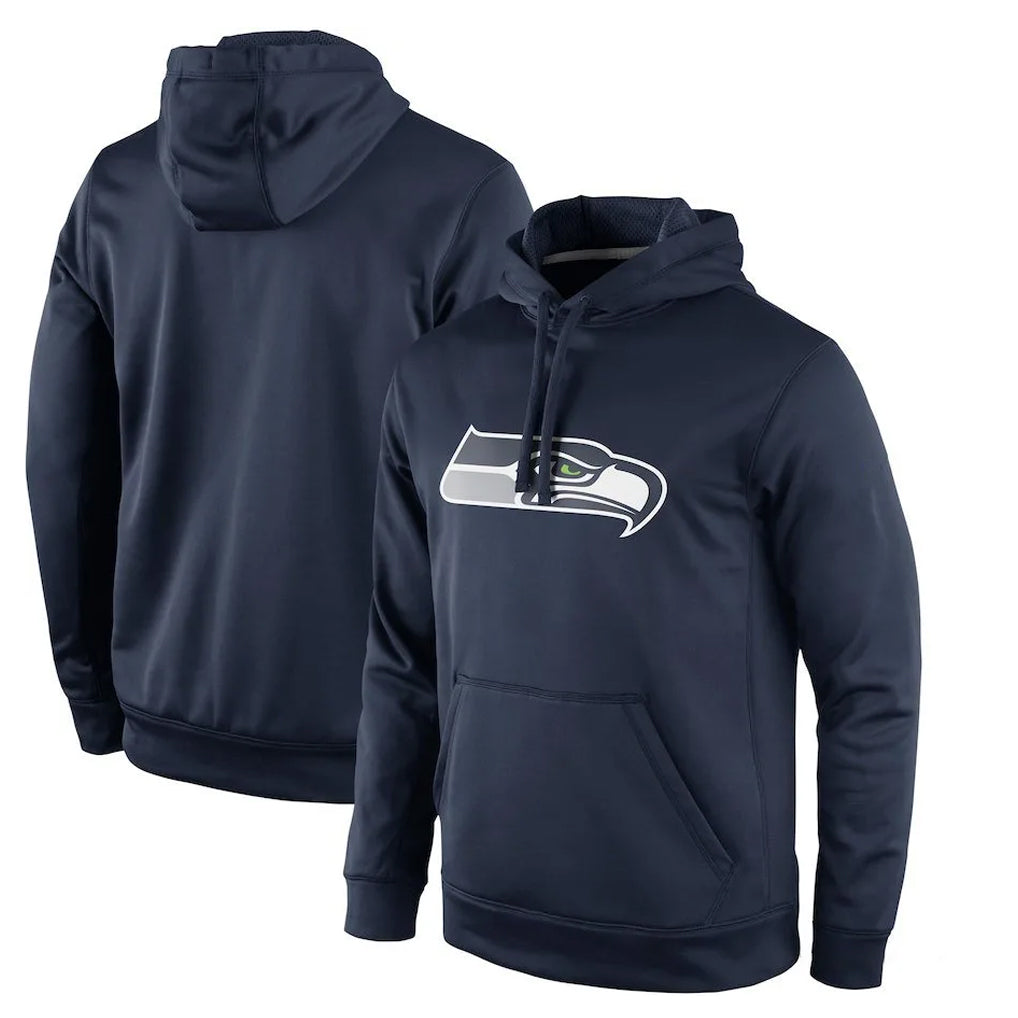 Johmsee S.Seahawks Navy LOGO Pullover Hoodies Game Blank Player Stitched Jerseys
