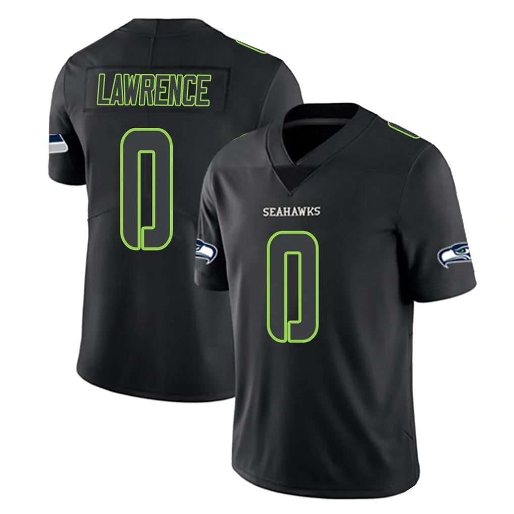 Johmsee S.Seahawks #0 DeMarcus Lawrence Player Black Impact Limited Home Game Stitched Jerseys