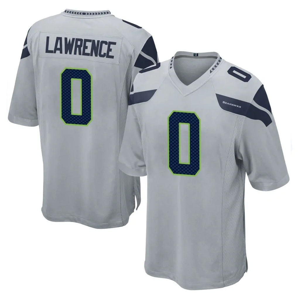 Johmsee S.Seahawks #0 DeMarcus Lawrence Player Gray Home Game Stitched Jerseys