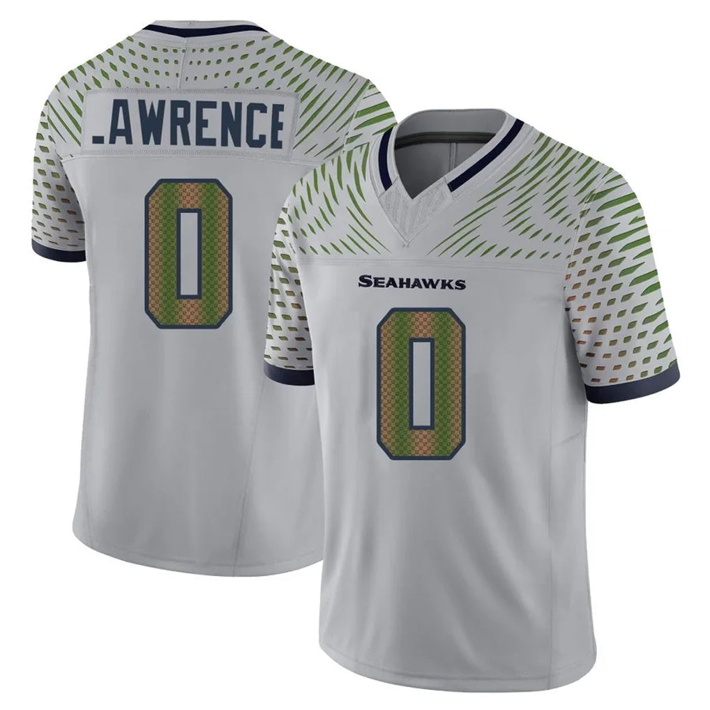 Johmsee S.Seahawks #0 DeMarcus Lawrence Player Grey Limited 2025 Rivalries Collection Home Game Stitched Jerseys
