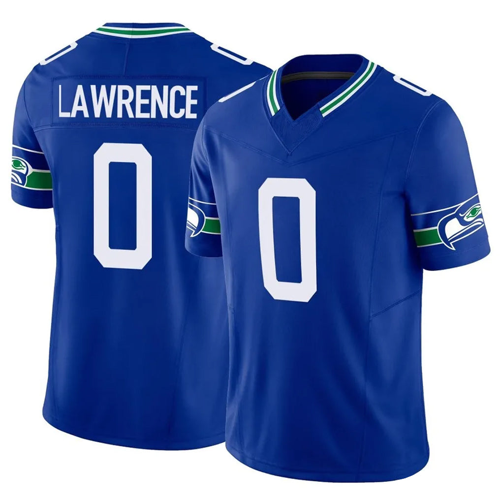 Johmsee S.Seahawks #0 DeMarcus Lawrence Player Royal Limited Throwback Vapor F.U.S.E. Home Game Stitched Jerseys