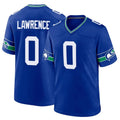 Johmsee S.Seahawks #0 DeMarcus Lawrence Player Royal Throwback Home Game Stitched Jerseys