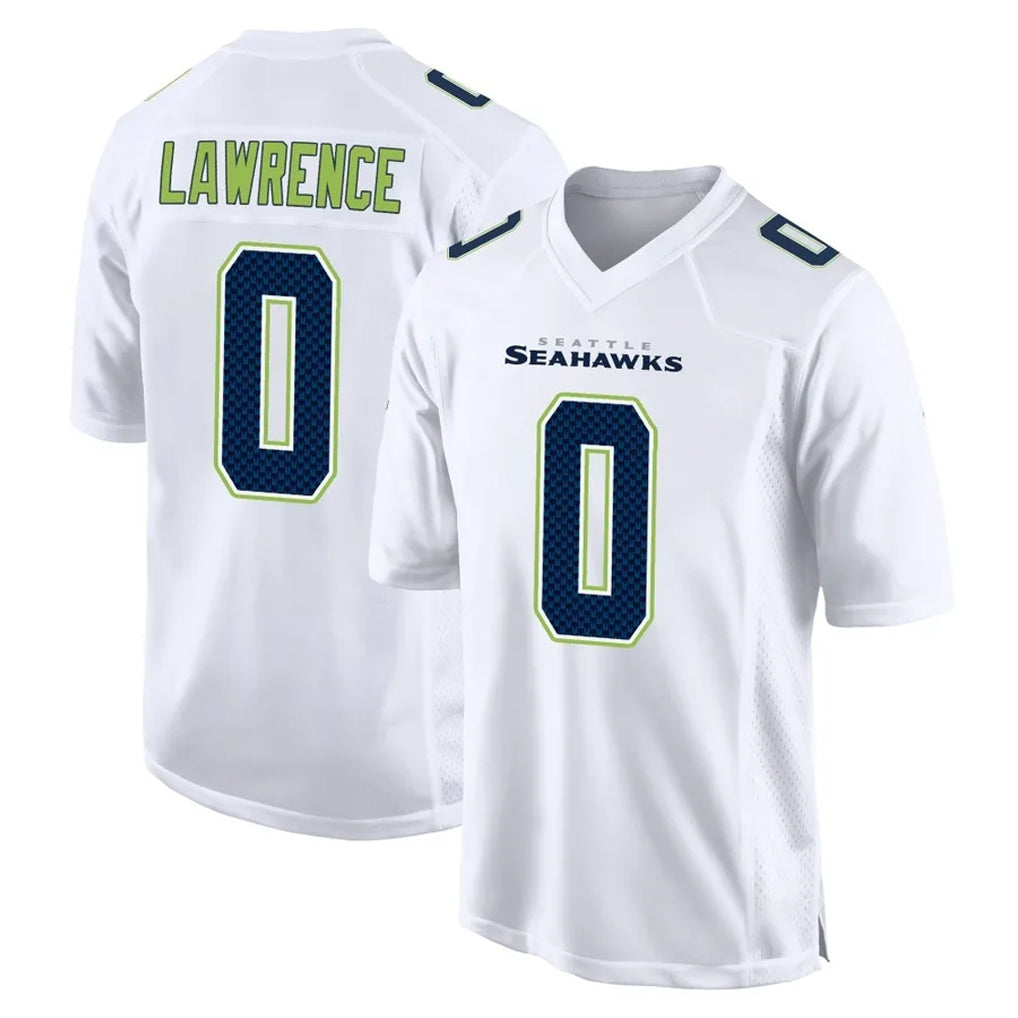 Johmsee S.Seahawks #0 DeMarcus Lawrence Player White Tundra Fashion Home Game Stitched Jerseys