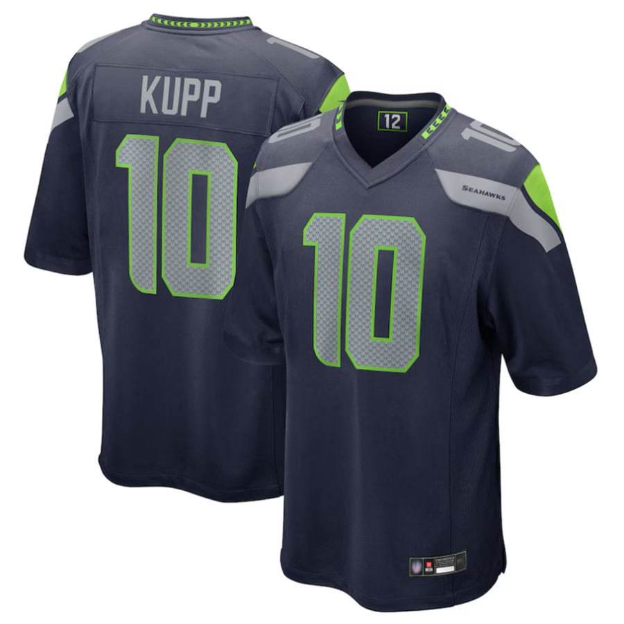 Johmsee S.Seahawks #10 Cooper Kupp Player College Navy Game Stitched Jerseys