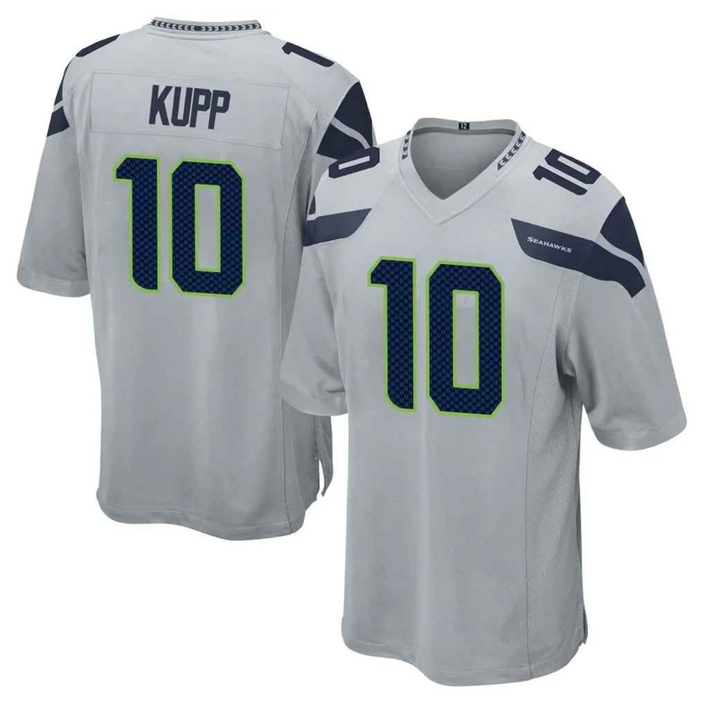 Johmsee S.Seahawks #10 Cooper Kupp Player Gray Home Game Stitched Jerseys