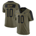 Johmsee S.Seahawks #10 Cooper Kupp Player Olive Salute To Service Limited Game Stitched Jerseys