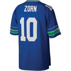 Johmsee S.Seahawks #10 Jim Zorn Mitchell & Ness Royal Legacy Replica Jersey