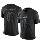 Johmsee S.Seahawks #11 Jaxon Smith-Njigba Player Black Limited Reflective Stitched Jerseys