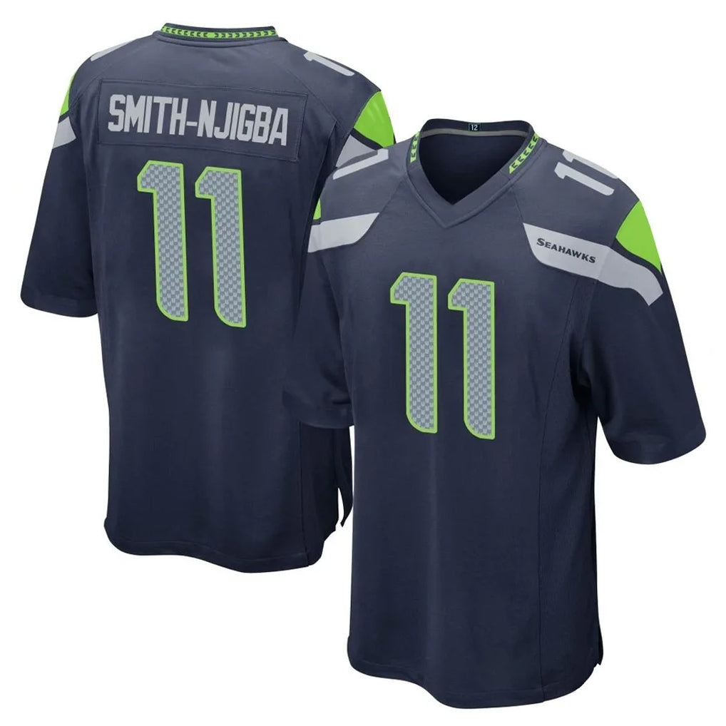 Johmsee S.Seahawks #11 Jaxon Smith-Njigba Player Navy Home Game Stitched Jerseys