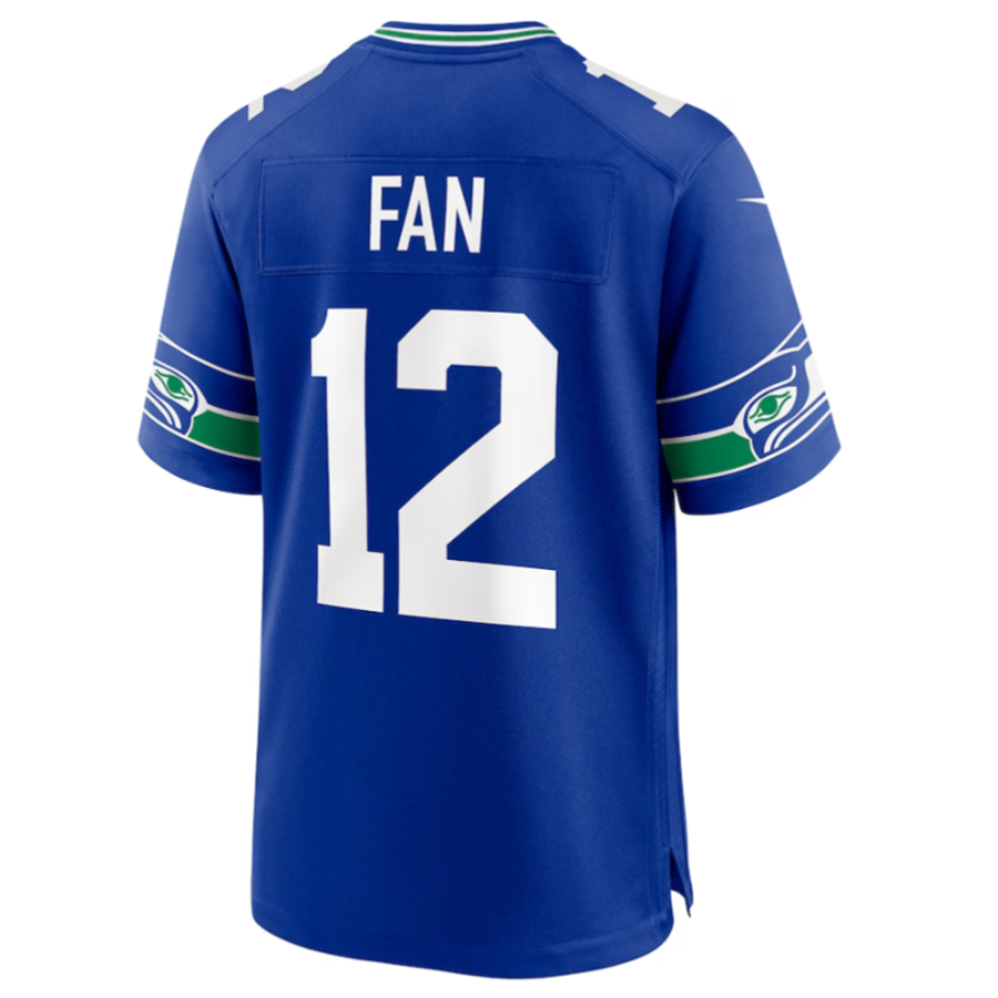 Johmsee S.Seahawks #12 12s Royal Throwback Player Game Jersey Stitched American Stitched Jersey