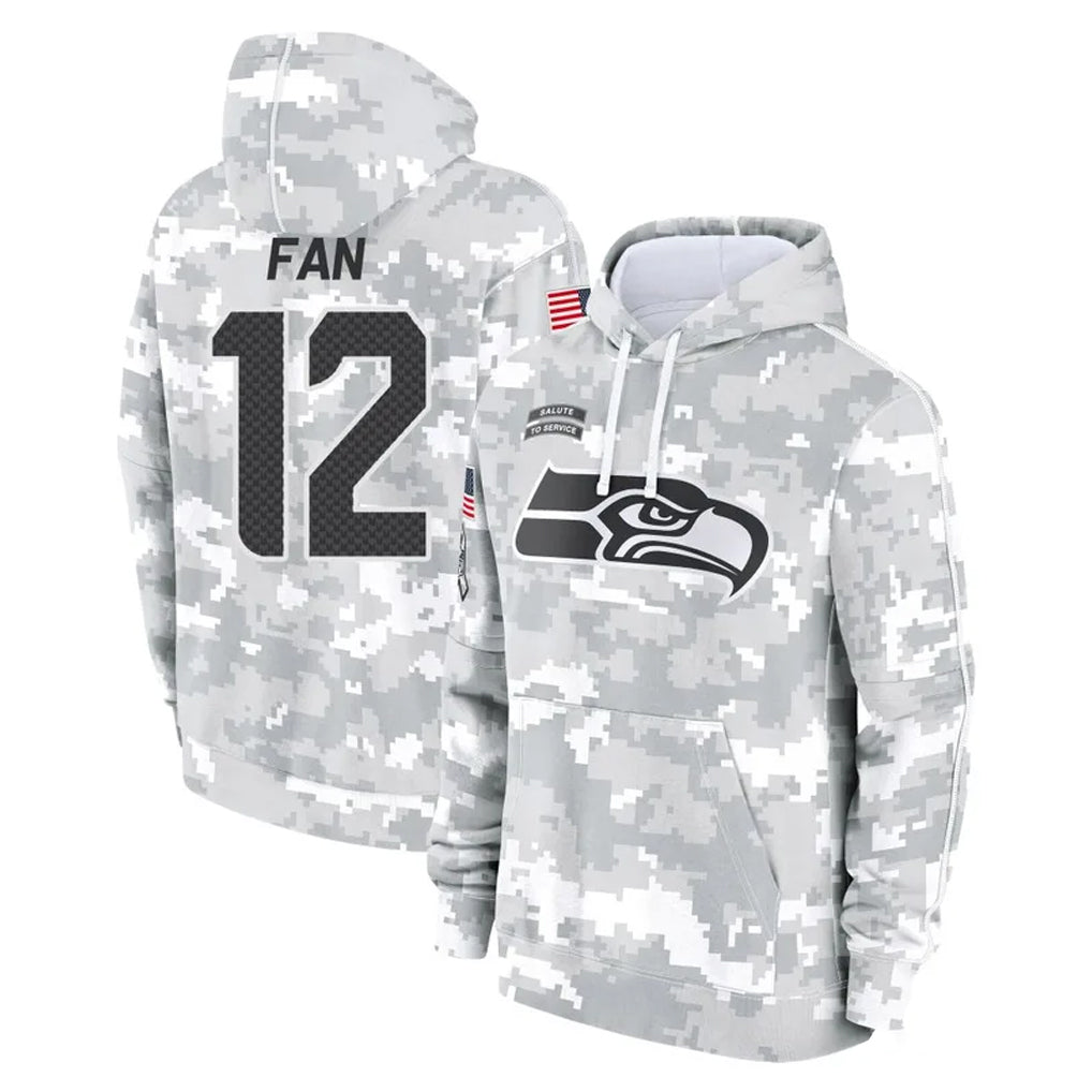 Johmsee S.Seahawks #12 12th Fan Player Arctic Camo Limited Salute to Service Pullover Hoodies Game Stitched Jerseys