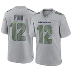 Johmsee S.Seahawks #12 12th Fan Player Gray Atmosphere Fashion Home Game Stitched Jerseys