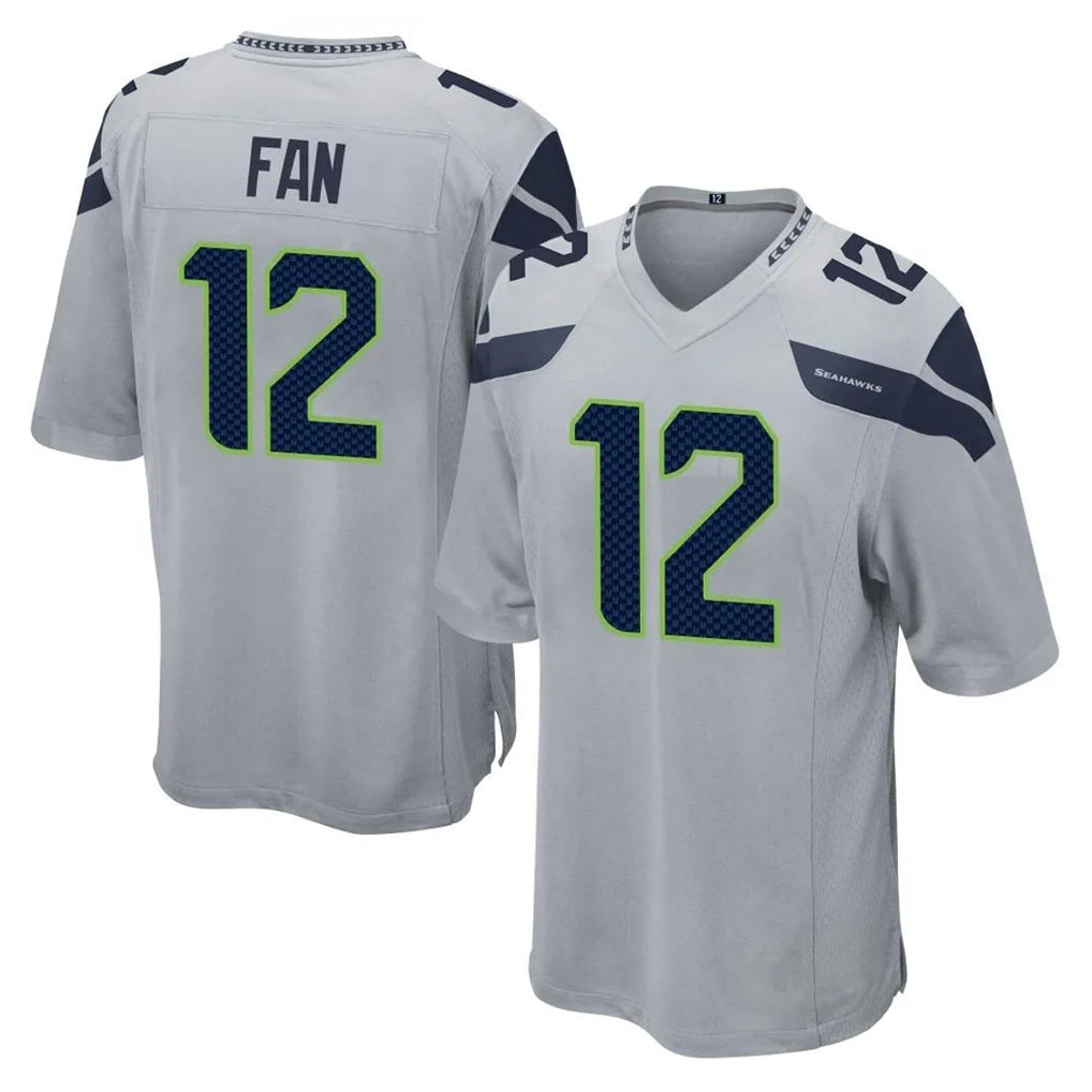 Johmsee S.Seahawks #12 12th Fan Player Gray Home Game Stitched Jerseys
