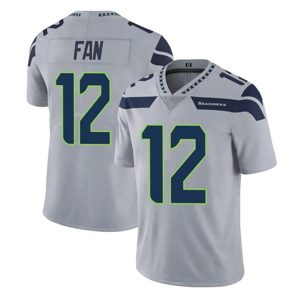 Johmsee S.Seahawks #12 12th Fan Player Gray Limited Vapor Untouchable Home Game Stitched Jerseys