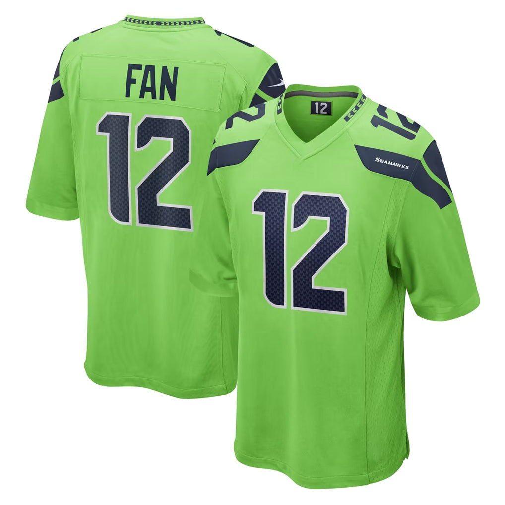 Johmsee S.Seahawks #12 12th Fan Player Green Home Game Stitched Jerseys