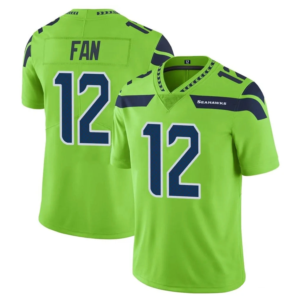 Johmsee S.Seahawks #12 12th Fan Player Green Limited Color Rush Home Game Stitched Jerseys