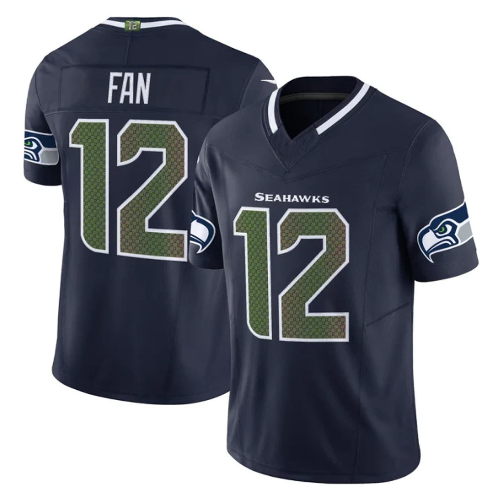 Johmsee S.Seahawks #12 12th Fan Player Navy Rivalries Vapor Limited Home Game Stitched Jerseys
