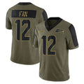 Johmsee S.Seahawks #12 12th Fan Player Olive Salute To Service Limited Game Stitched Jerseys