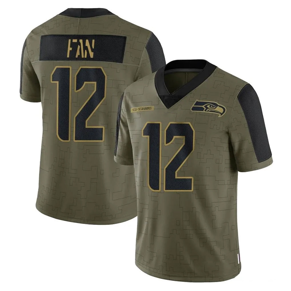 Johmsee S.Seahawks #12 12th Fan Player Olive Salute To Service Limited Game Stitched Jerseys