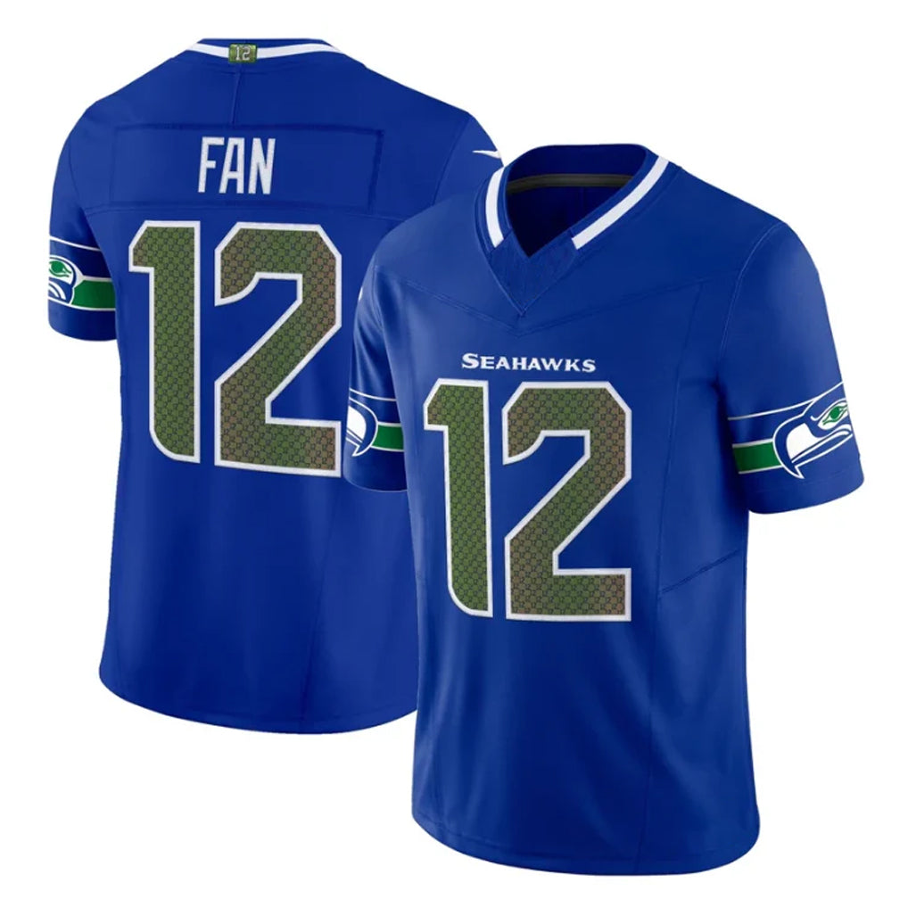 Johmsee S.Seahawks #12 12th Fan Player Royal Rivalries Vapor Limited Home Game Stitched Jerseys