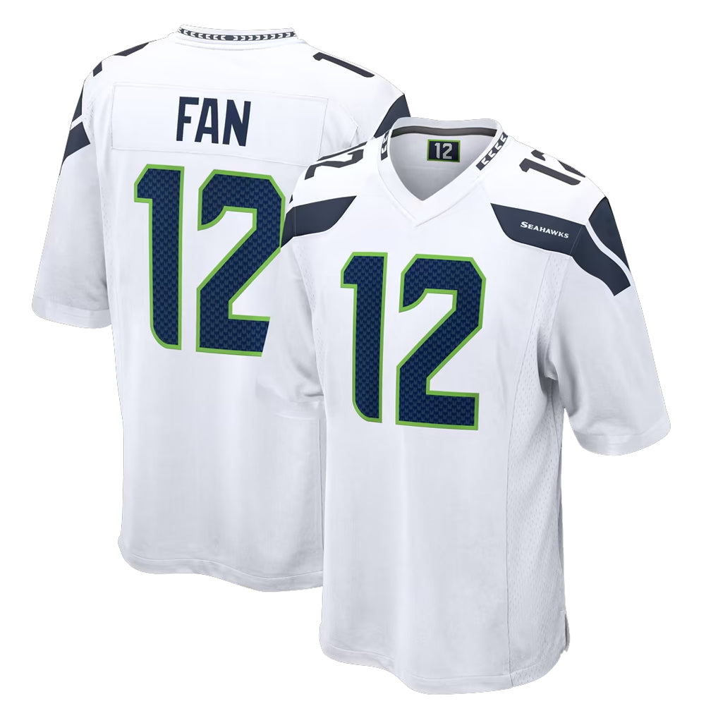 Johmsee S.Seahawks #12 12th Fan Player White Home Game Stitched Jerseys