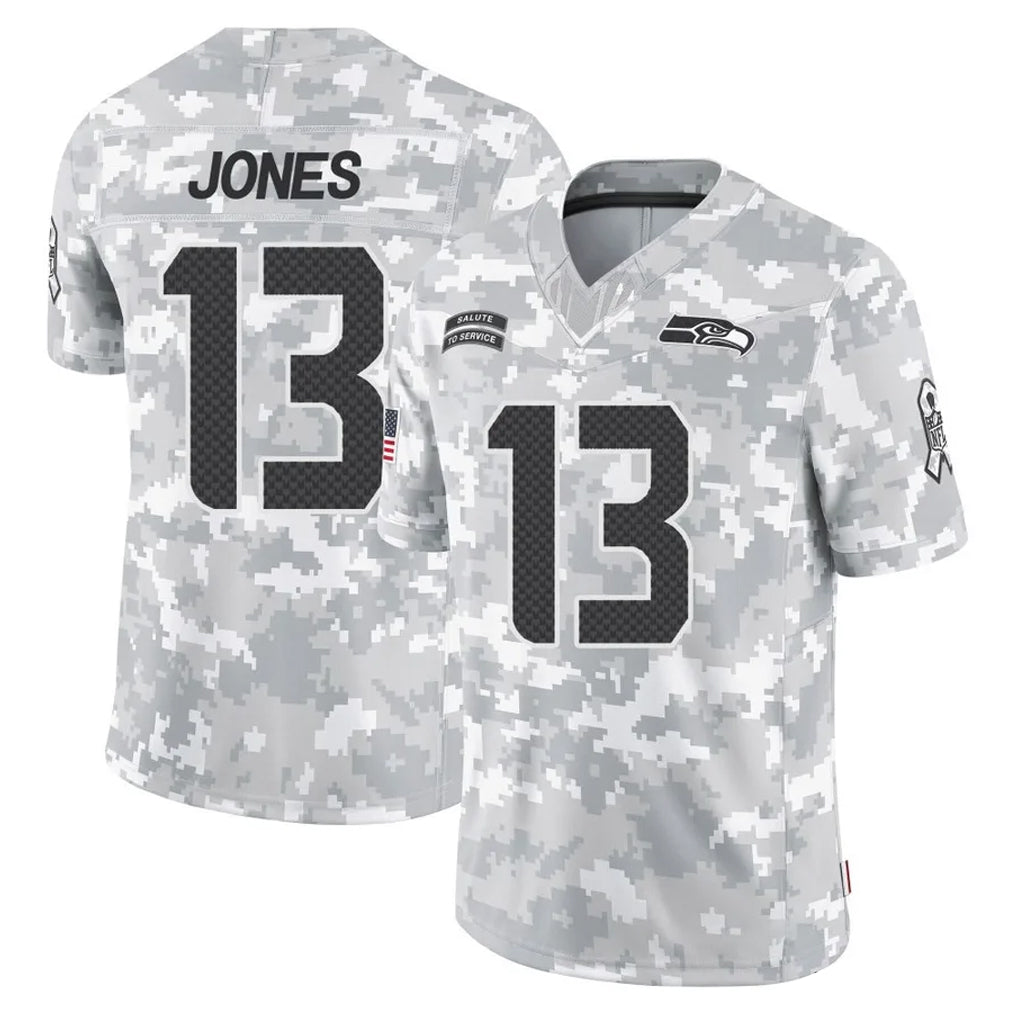 Johmsee S.Seahawks #13 Ernest Jones IV Player Arctic Camo Limited Salute To Service Home Game Stitched Jerseys