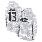 Johmsee S.Seahawks #13 Ernest Jones IV Player Arctic Camo Limited Salute to Service Pullover Hoodies Game Stitched Jerseys