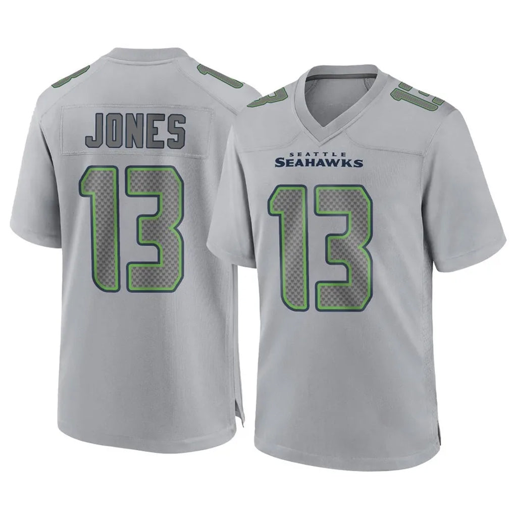 Johmsee S.Seahawks #13 Ernest Jones IV Player Gray Atmosphere Fashion Home Game Stitched Jerseys