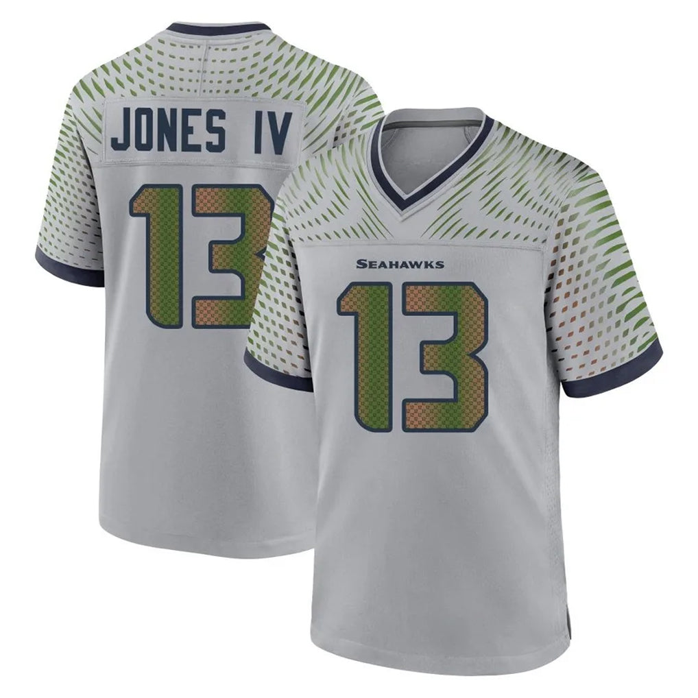 Johmsee S.Seahawks #13 Ernest Jones IV Player Grey 2025 Rivalries Collection Home Game Stitched Jerseys