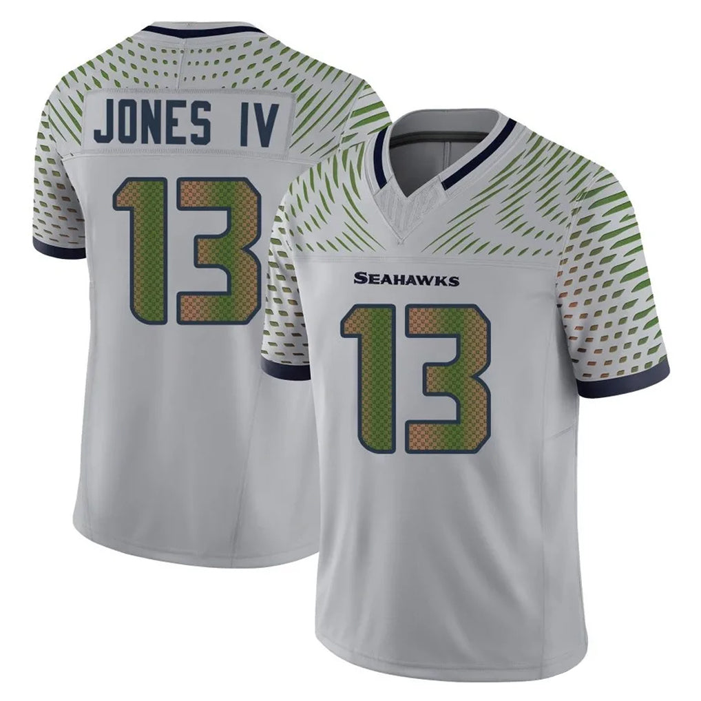 Johmsee S.Seahawks #13 Ernest Jones IV Player Grey Limited 2025 Rivalries Collection Home Game Stitched Jerseys
