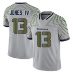 Johmsee S.Seahawks #13 Ernest Jones IV Player Grey Limited 2025 Rivalries Collection Home Game Stitched Jerseys