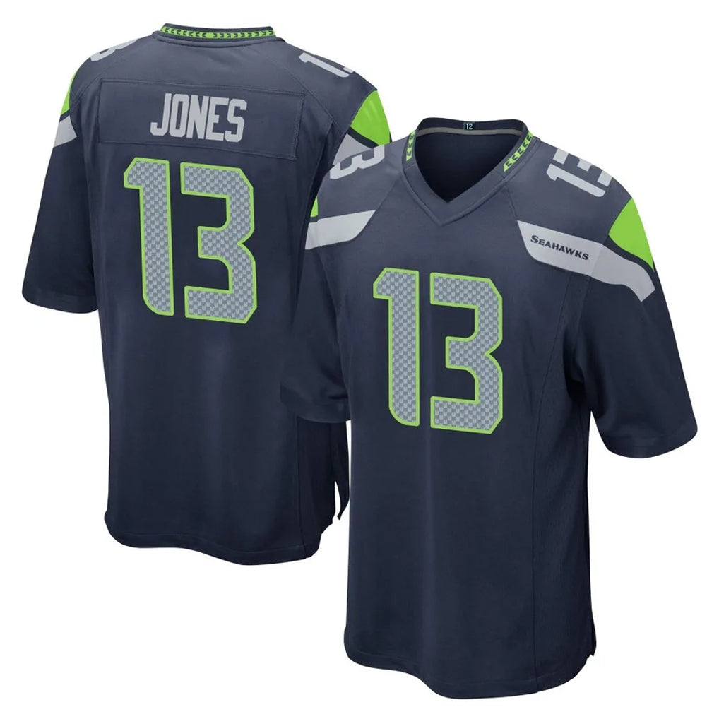 Johmsee S.Seahawks #13 Ernest Jones IV Player Navy Home Game Stitched Jerseys