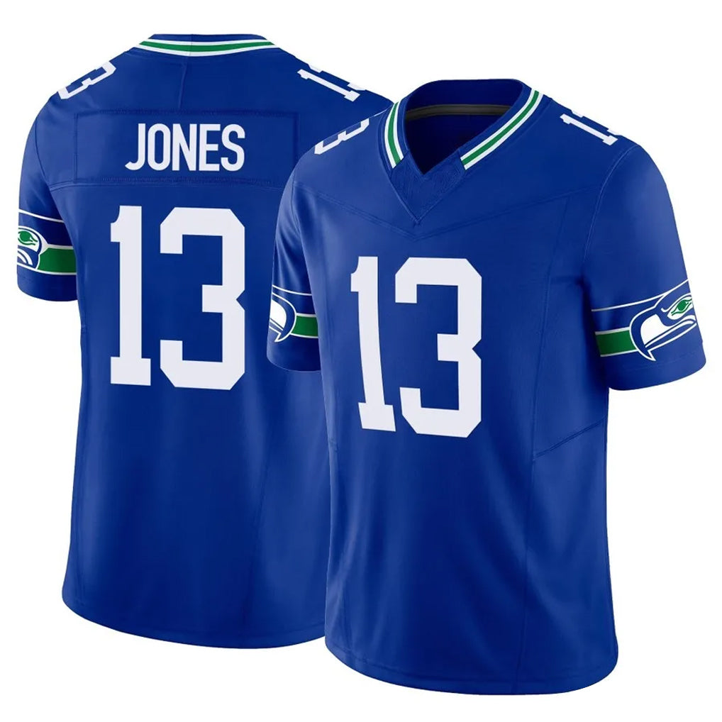 Johmsee S.Seahawks #13 Ernest Jones IV Player Royal Limited Throwback Vapor F.U.S.E. Home Game Stitched Jerseys