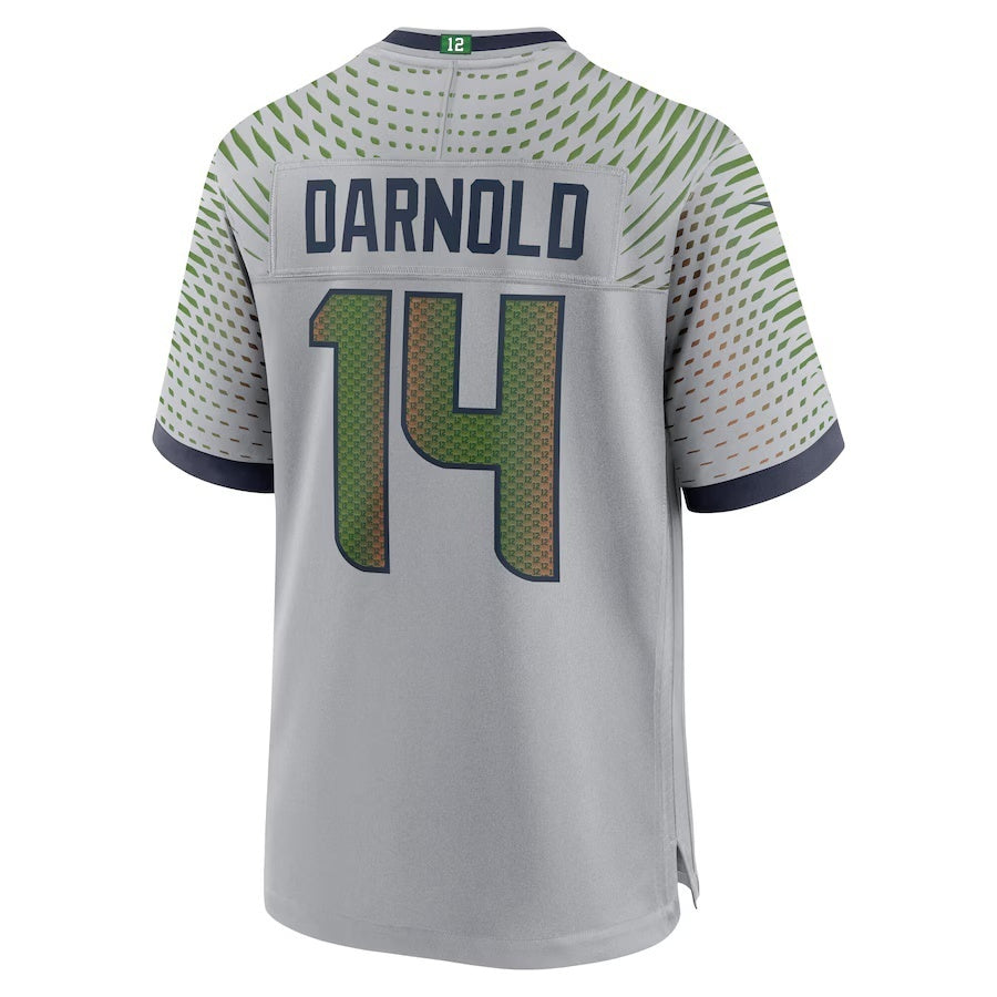 Johmsee S.Seahawks #14 Sam Darnold 2025 Rivalries Collection Game Wolf Gray Stitched Jerseys