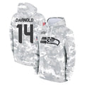 Johmsee S.Seahawks #14 Sam Darnold Player Arctic Camo Limited Salute to Service Pullover Hoodies Game Stitched Jerseys