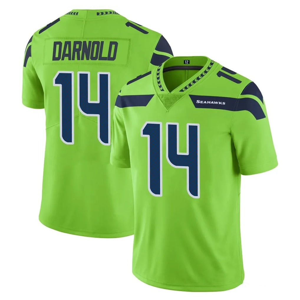 Johmsee S.Seahawks #14 Sam Darnold Player Green Limited Color Rush Home Game Stitched Jerseys