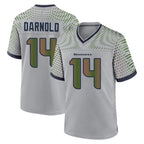 Johmsee S.Seahawks #14 Sam Darnold Player Grey 2025 Rivalries Collection Home Game Stitched Jerseys
