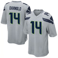 Johmsee S.Seahawks #14 Sam Darnold Player Grey Game Football Jerseys