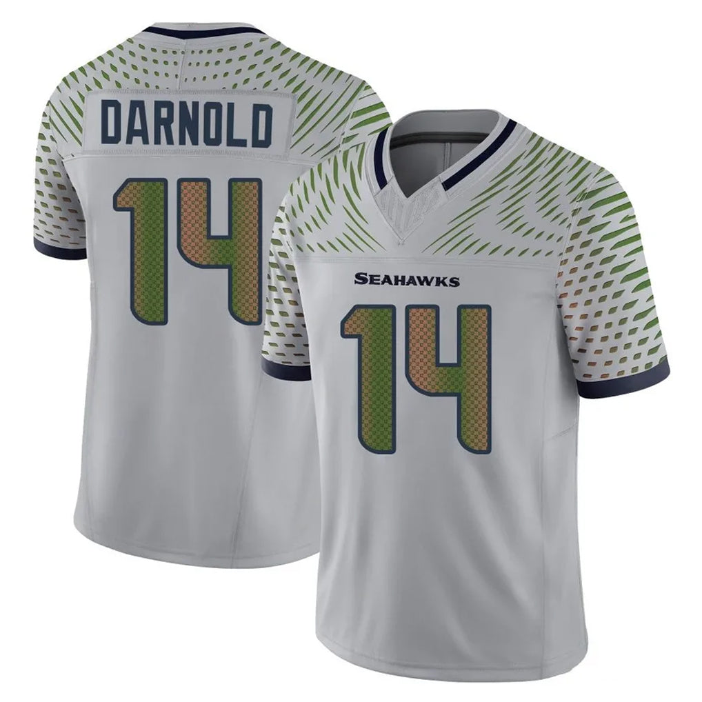 Johmsee S.Seahawks #14 Sam Darnold Player Grey Limited 2025 Rivalries Collection Home Game Stitched Jerseys