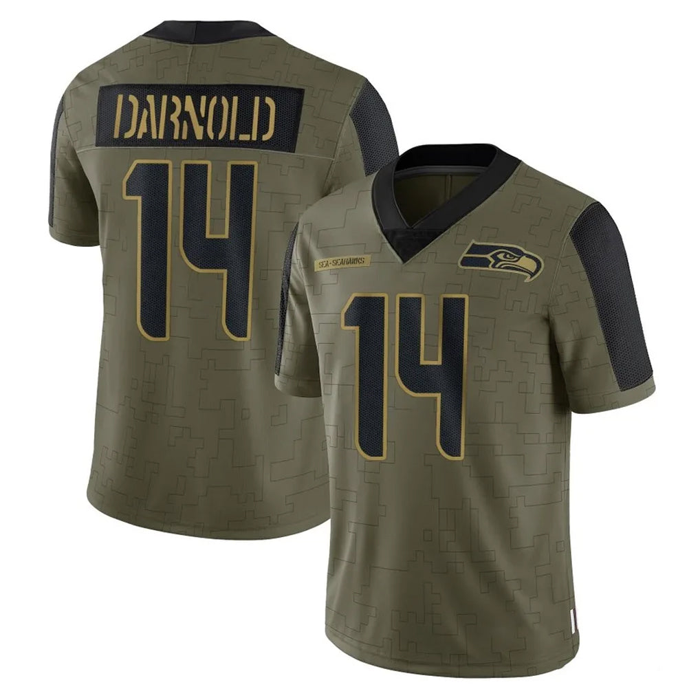 Johmsee S.Seahawks #14 Sam Darnold Player Olive Salute To Service Limited Game Stitched Jerseys