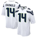 Johmsee S.Seahawks #14 Sam Darnold Player White Home Game Football Jerseys