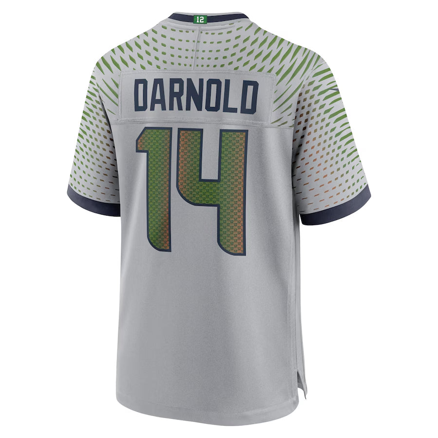 Johmsee S.Seahawks #14 Sam Darnold Player Wolf Gray Rivalries Collection Game Football Jerseys