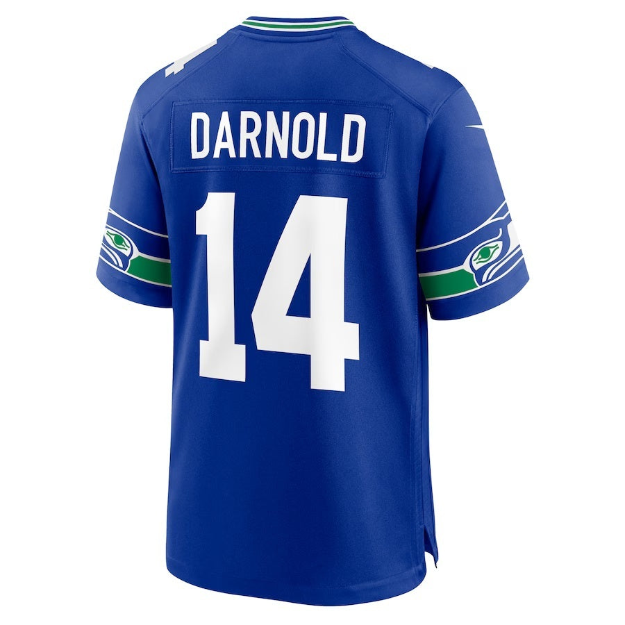 Johmsee S.Seahawks #14 Sam Darnold Royal Alternate 2 50th Season Game Stitched Jerseys