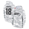 Johmsee S.Seahawks #18 Elijah Arroyo Player Arctic Camo Limited Salute to Service Pullover Hoodies Game Stitched Jerseys