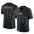 Johmsee S.Seahawks #18 Elijah Arroyo Player Black Limited Reflective Home Game Stitched Jerseys